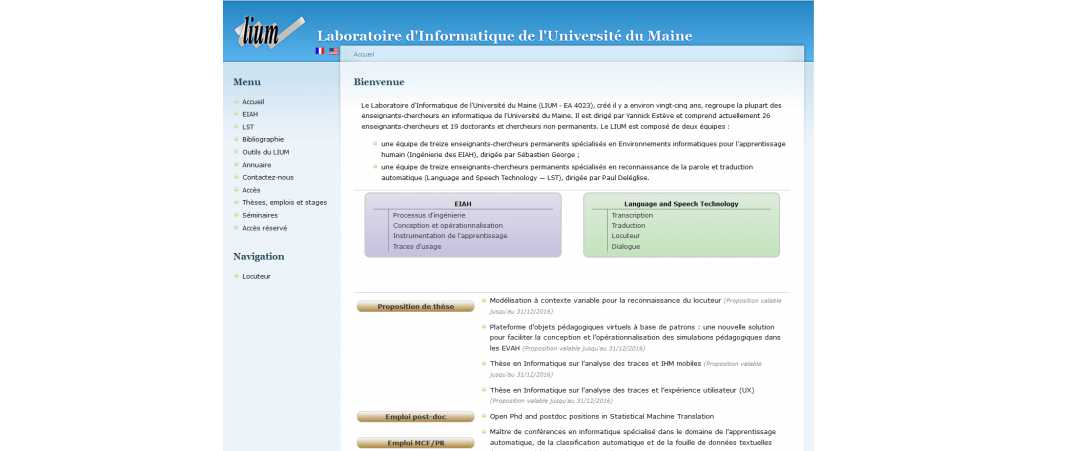 Université du Maine – Lium