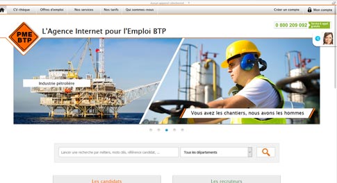 Sites satellites d'emploi BTP